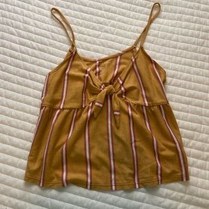 Gold, red, white striped tank. Never worn before!